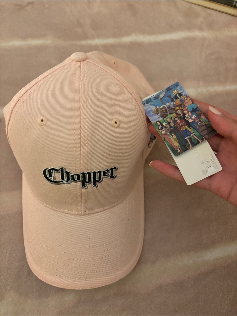 Chopper Embroidered Pink Baseball Cap - Women